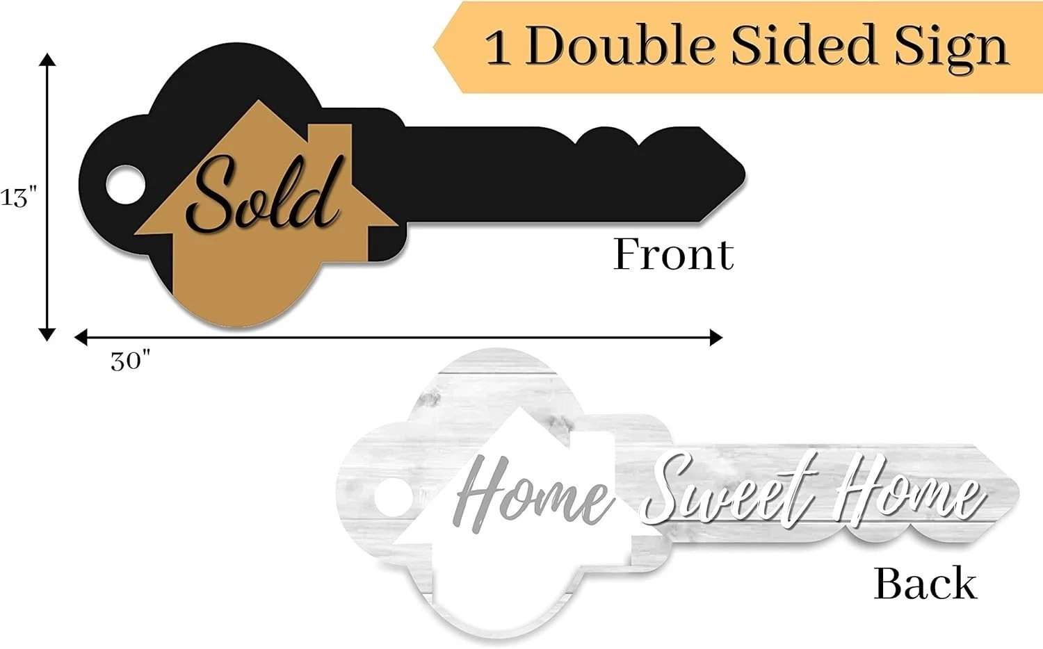 Photo-Ready 30” Sold Sign & ‘Home Sweet Home’ Prop – Realtor Marketing Tool